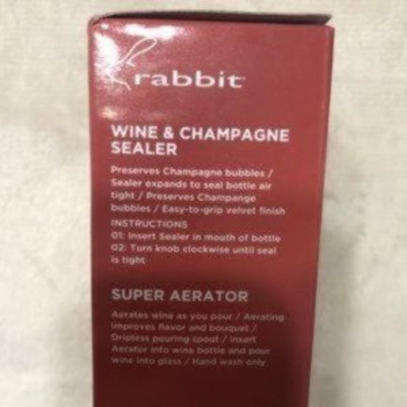 Rabbit Wine Sealer and Aerator Set - Picture 3 of 3